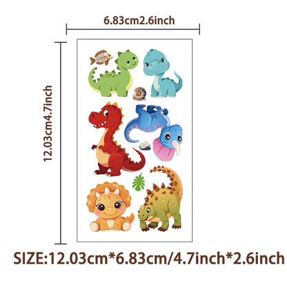 Play N Learn Dinosaur Tattoo Stickers for Kids | Party Gift Pack of 10 Sheets