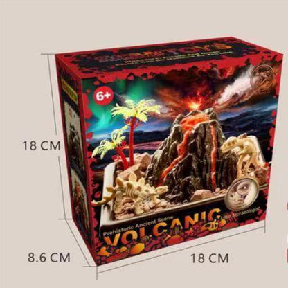 Play N Learn Volcano Eruption & Dino Excavation Kit | 2-in-1 Prehistoric Science Adventure