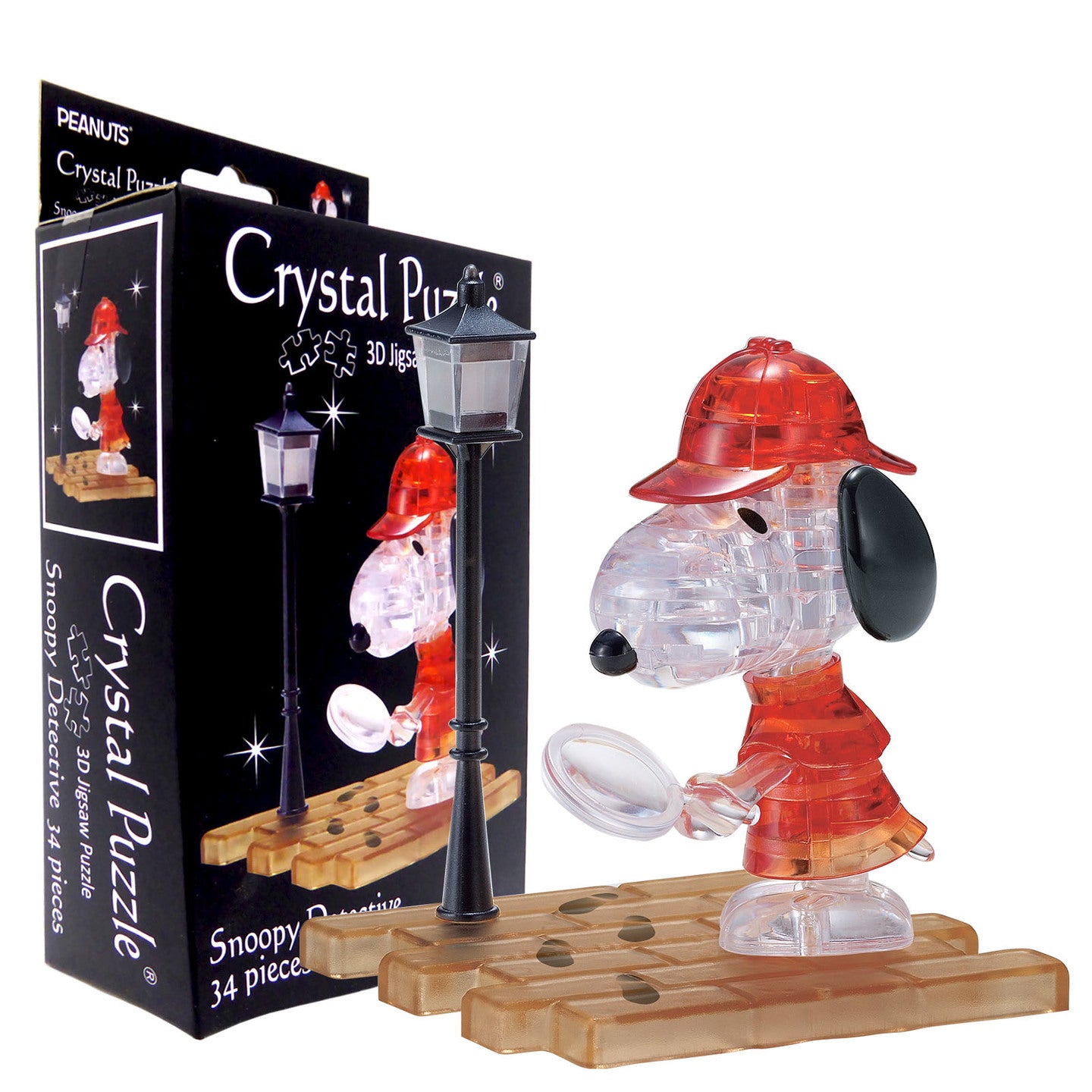 Jigsaw Puzzle Play N Learn 3D Crystal Puzzle Snoopy Detective