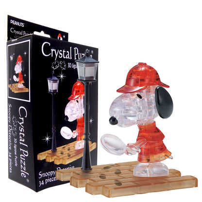 Play N Learn 3D Crystal Puzzle Snoopy Detective | STEM Jigsaw Brain Teaser