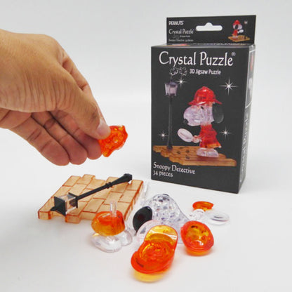 Play N Learn 3D Crystal Puzzle Snoopy Detective | STEM Jigsaw Brain Teaser
