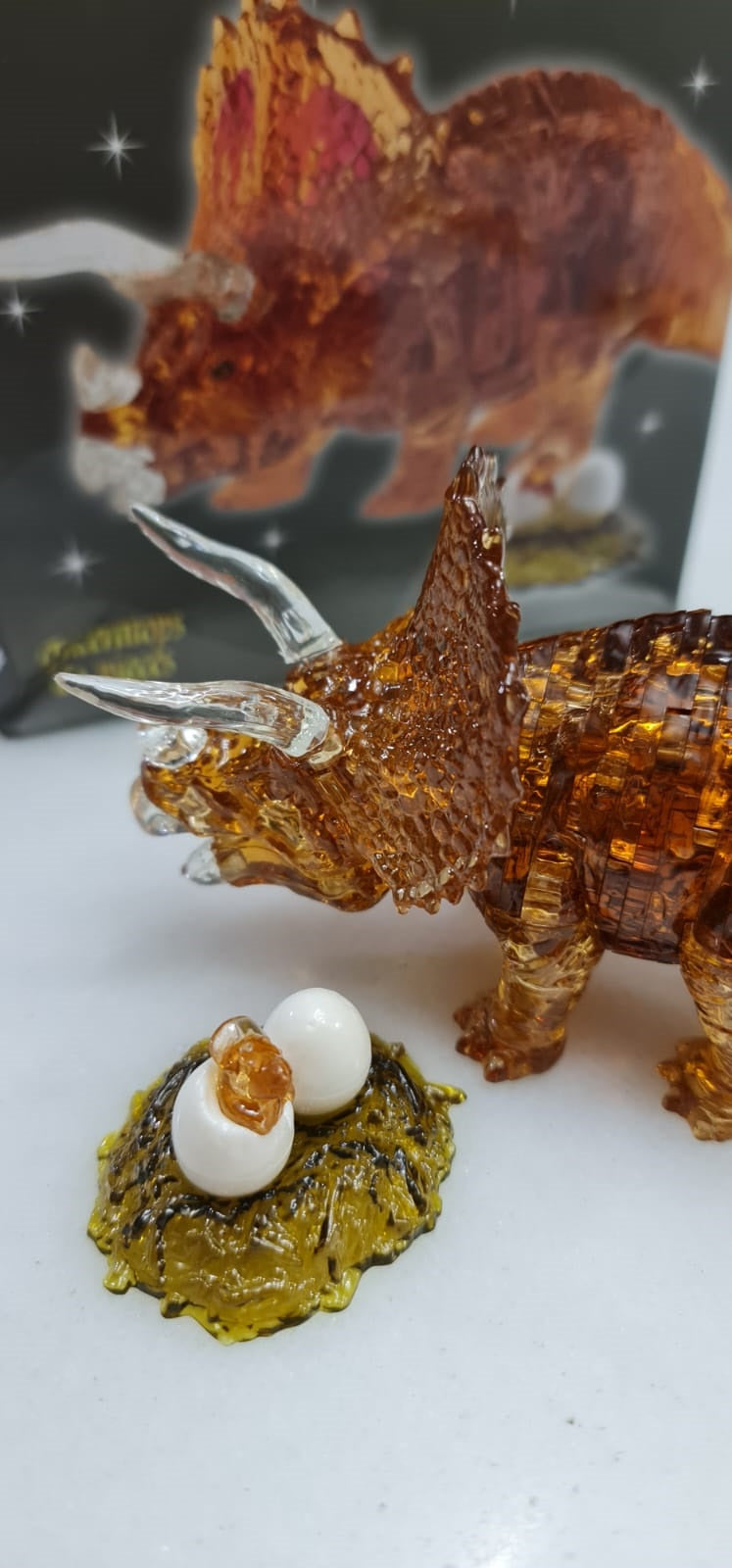 Jigsaw 3D Crystal Puzzle Triceratops Gift