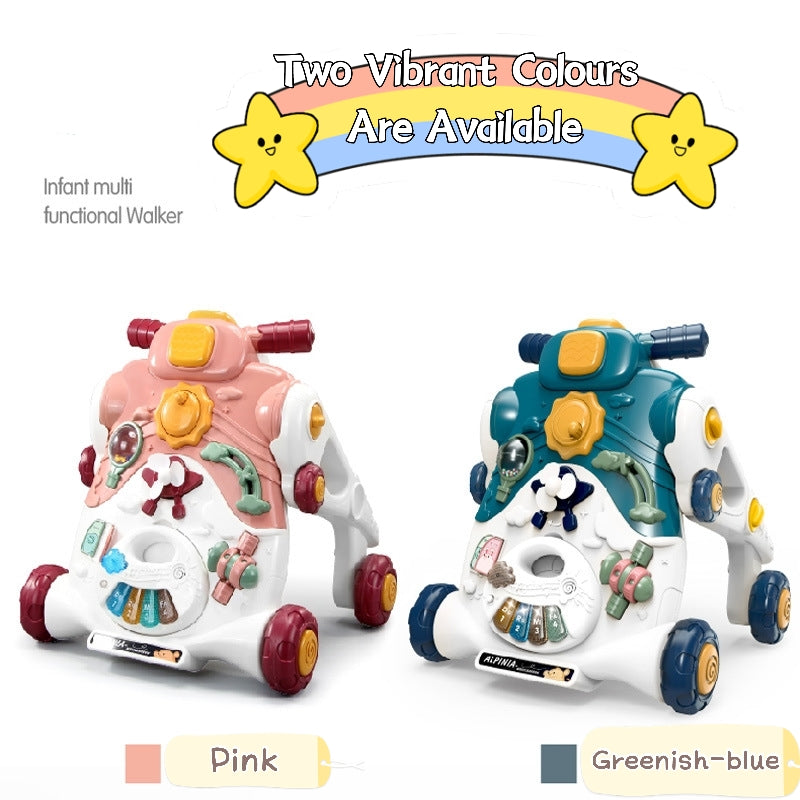 Play N Learn Baby Activity Walker | Multifunctional Push Walker with Music & Sensory Toys