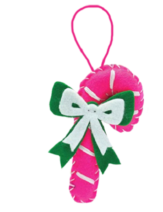 Play N Learn Art & Craft Christmas Candy Stick Ornament DIY Kit | Festive Craft Fun
