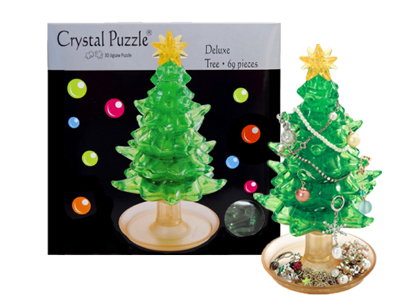 Play N Learn 3D Crystal Puzzle Tree | Decoratable Christmas Jigsaw Brain Teaser & Gift